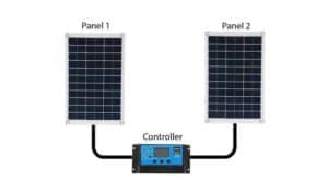 how to connect two solar panels to one controller